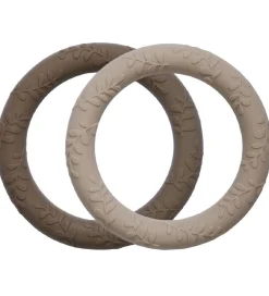 A Little Lovely Company Bideringe>Bidering - 2-pak - Leaves - Taupe