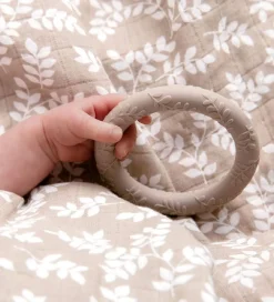 A Little Lovely Company Bideringe>Bidering - 2-pak - Leaves - Taupe