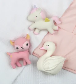 A Little Lovely Company Bideringe>Bidedyr - Enhjørning - Hvid