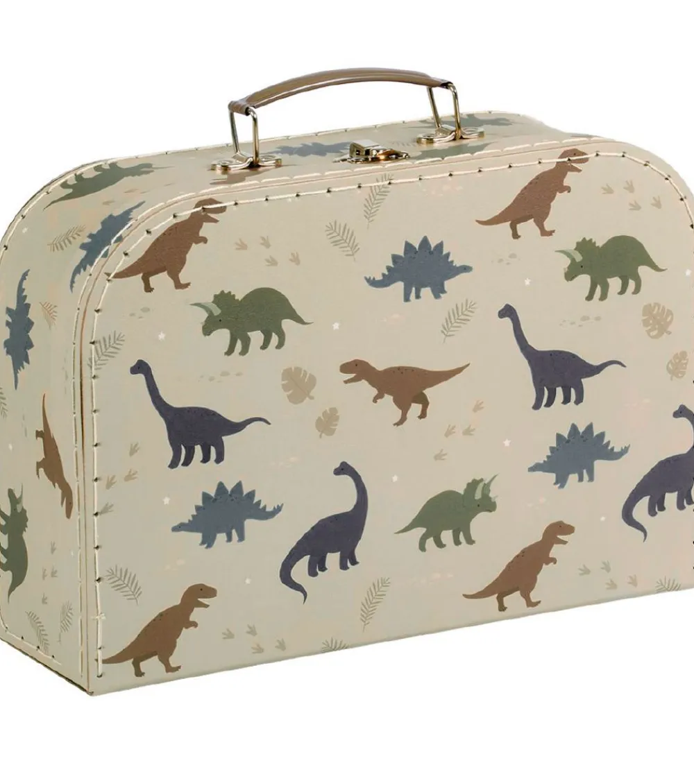 A Little Lovely Company Legekufferter>Kuffertsæt - 2 stk - 29x25,5 cm - Dinosa