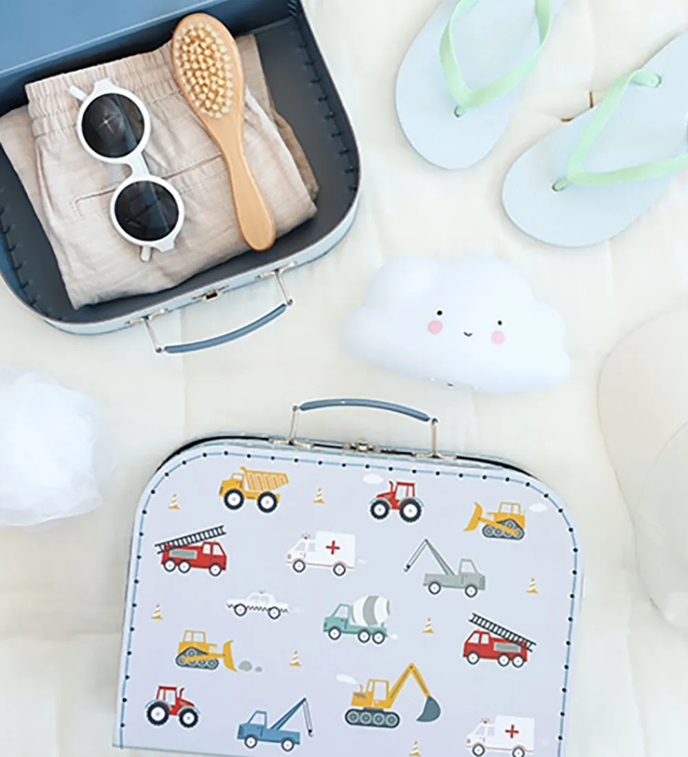 A Little Lovely Company Legekufferter|Rolleleg>Kuffertsæt - 2 stk. - 29x20/25,5x18 cm -