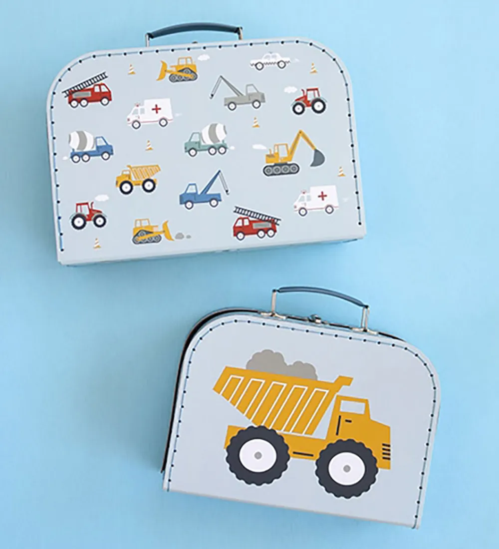 A Little Lovely Company Legekufferter|Rolleleg>Kuffertsæt - 2 stk. - 29x20/25,5x18 cm -
