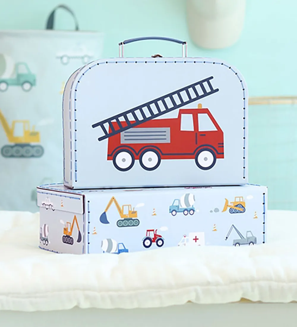 A Little Lovely Company Legekufferter|Rolleleg>Kuffertsæt - 2 stk. - 29x20/25,5x18 cm -