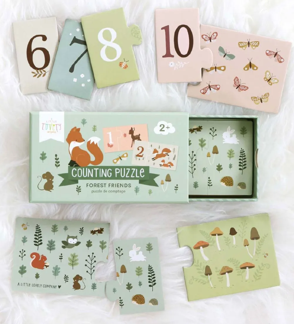 A Little Lovely Company Puslespil|Spil>Tællepuslespil 1-10 - Forest Friends
