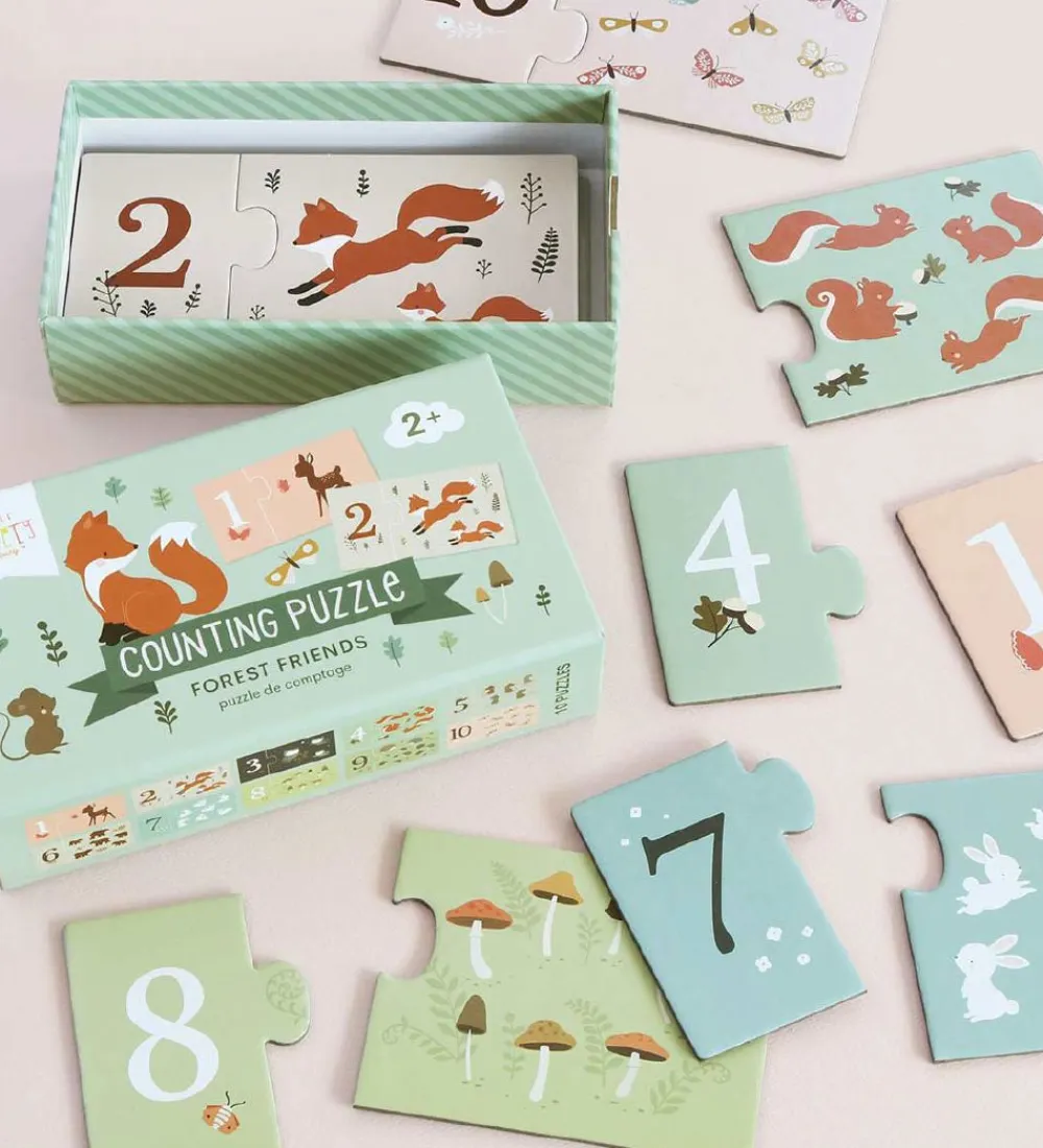A Little Lovely Company Puslespil|Spil>Tællepuslespil 1-10 - Forest Friends