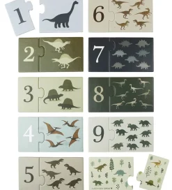 A Little Lovely Company Puslespil|Spil>Tællepuslespil 1-10 - Dinosaur