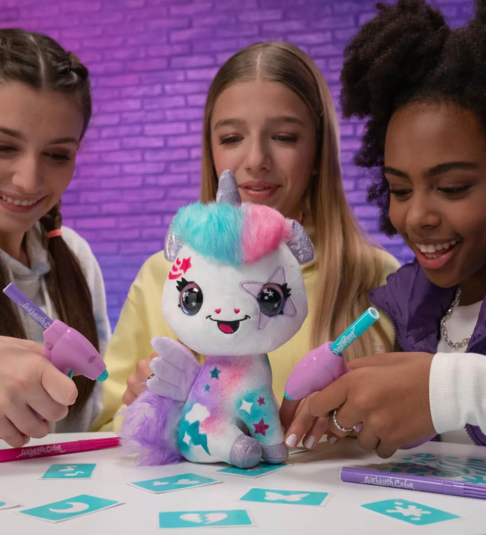 Airbrush Plush Kreasæt>Bamse - DYI - Magic Unicorn