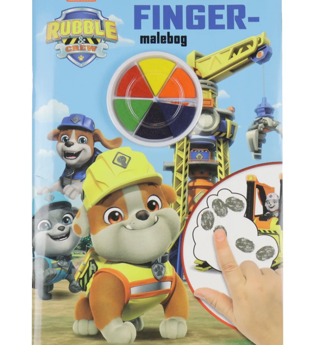 Alvilda Kreativ Leg|Malebog>Alvida Bog - Fingermalebog m. Rubble & Crew - Dansk