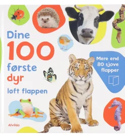 Alvilda Bøger>Billedbog m. Flapper - Dine 100 Første Dyr - Dansk