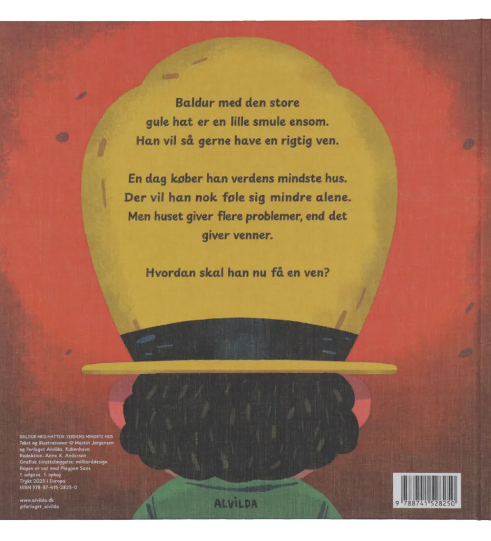 Alvilda Bøger>Bog - Baldur Med Hatten - Verdens Mindste Hus - DA