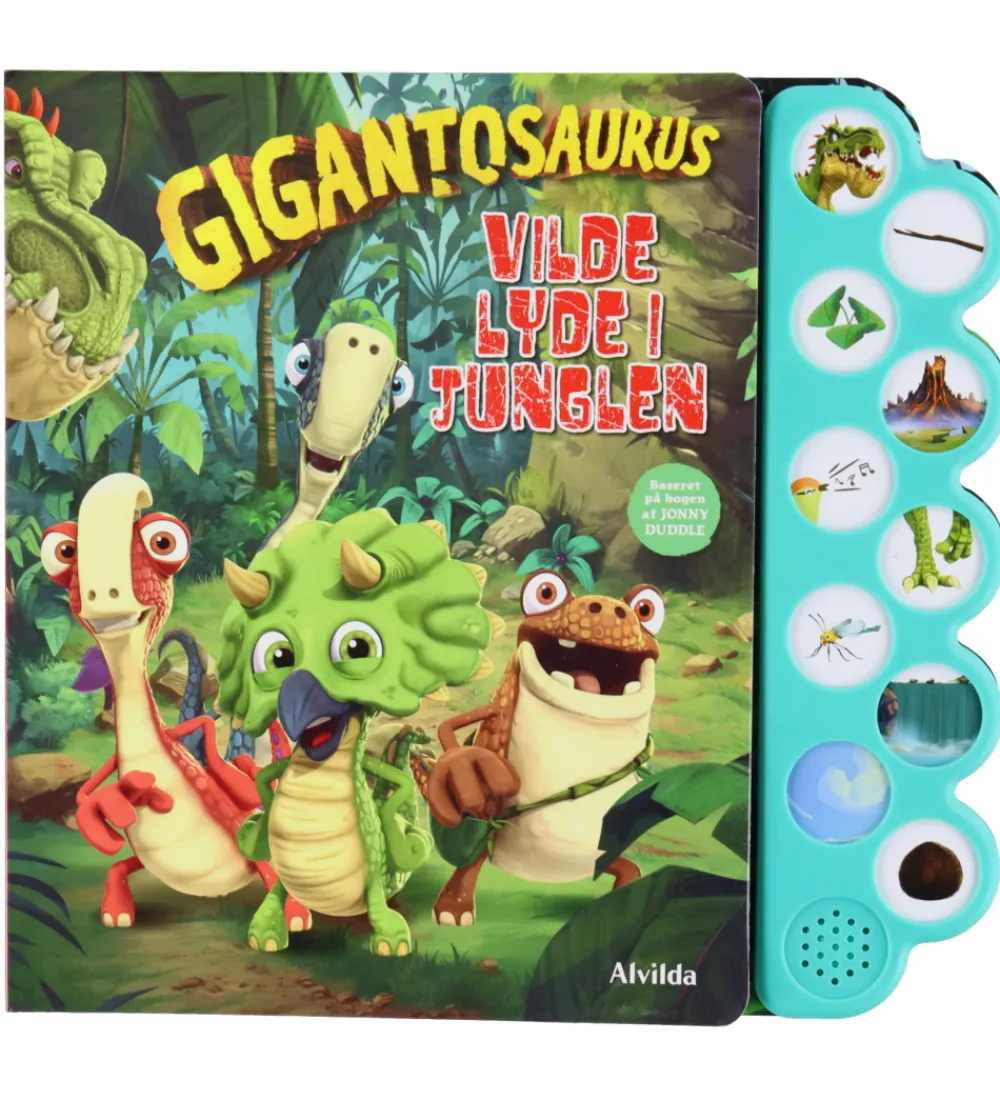 Alvilda Bøger>Bog m. Lyd - Gigantosaurus - Vilde lyde i junglen