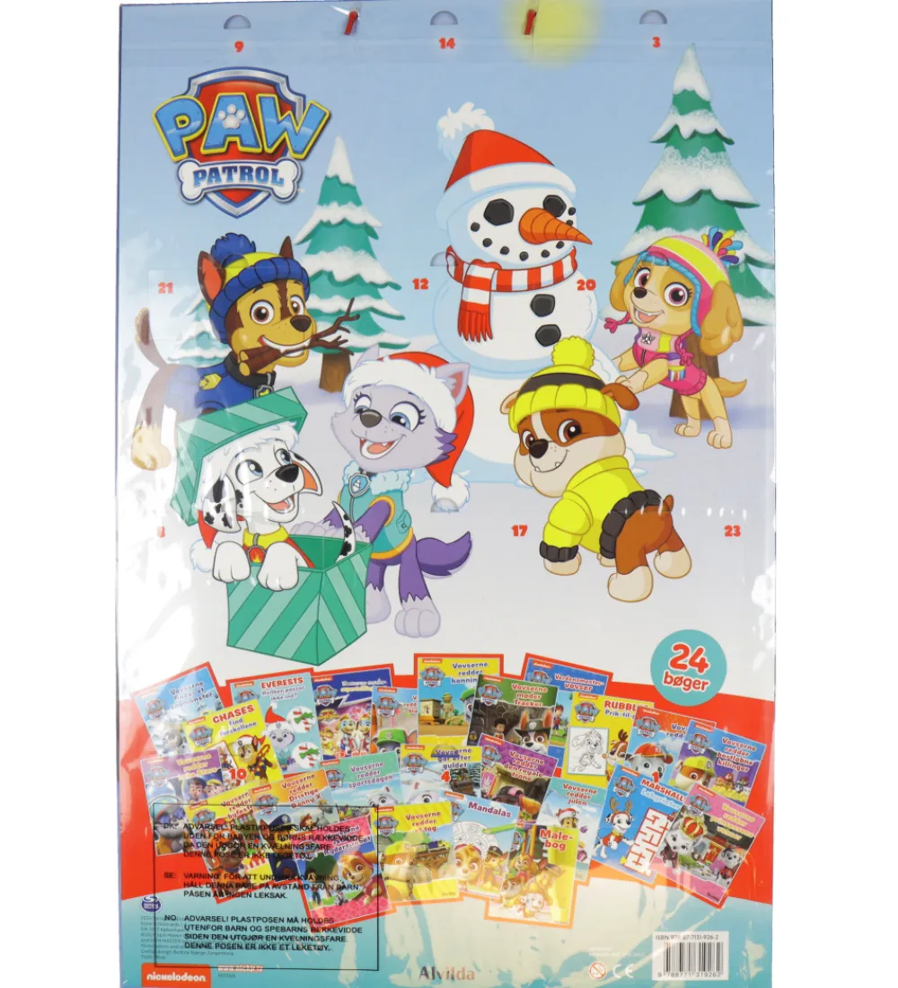 Alvilda Bøger>Julekalender - Paw Patrol - 24 Bøger