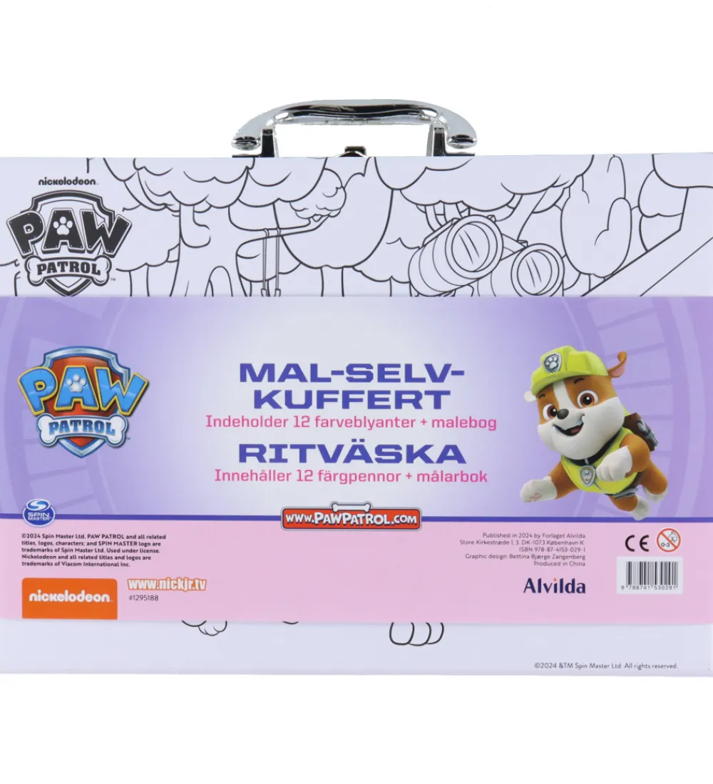 Alvilda Kreasæt>Kuffert - Paw Petrol Skye - Mal Selv Kuffert