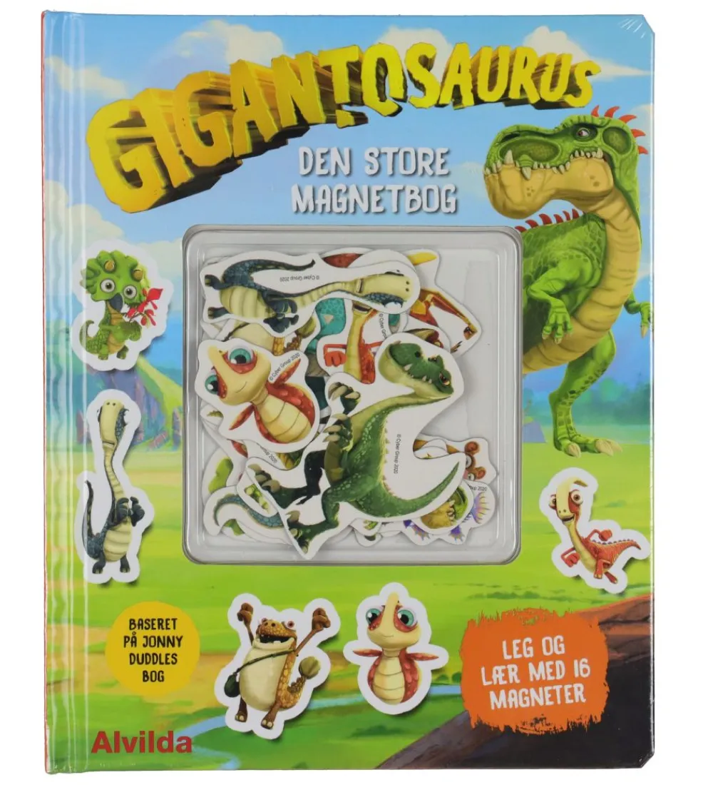 Alvilda Magnetlegetøj>Magnetbog - Gigantosaurus - Den Store Magnetbog - Dansk