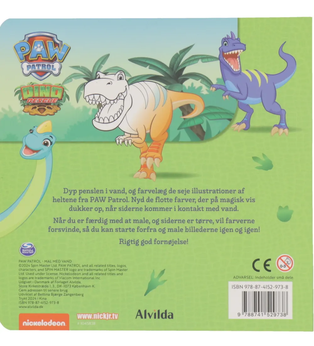 Alvilda Bøger|Malebog>Malebog - Mal Med Vand - Paw Patrol Dinoer