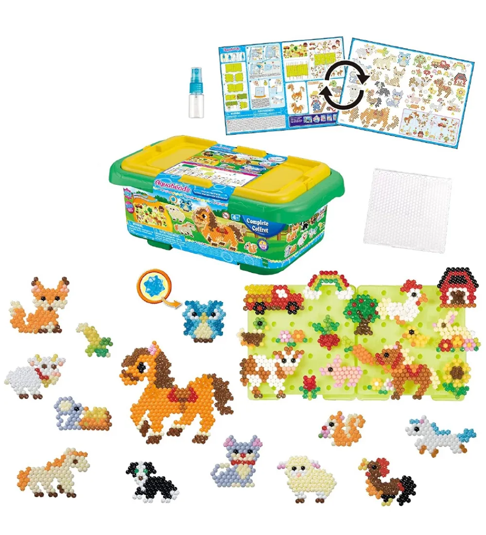 Aquabeads Perler>Perlesæt - 3500+ dele - Box Of Fun - Bondegård