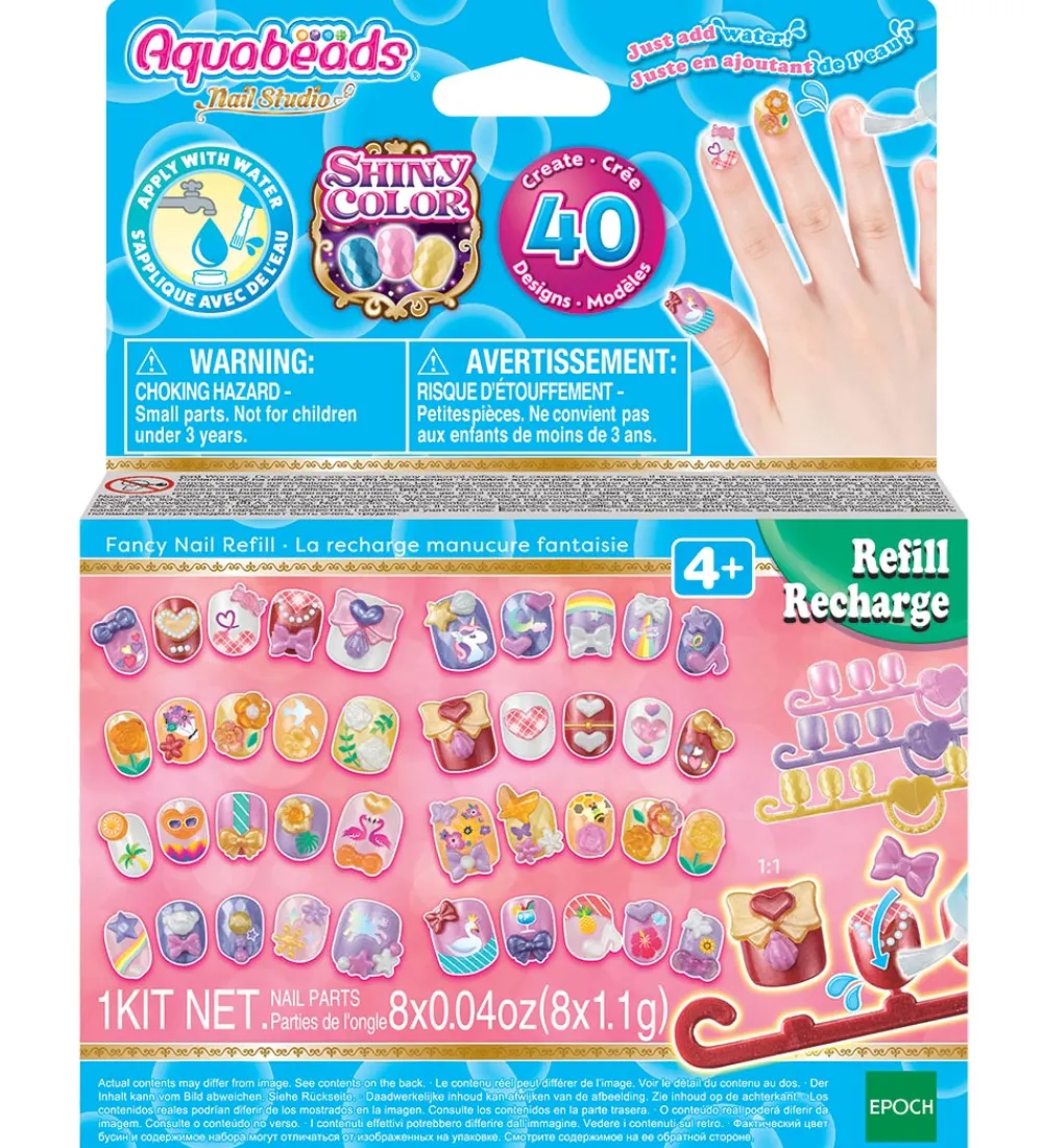 Aquabeads Kreasæt>Perlesæt - Nail Studio - Fancy Nail Refill