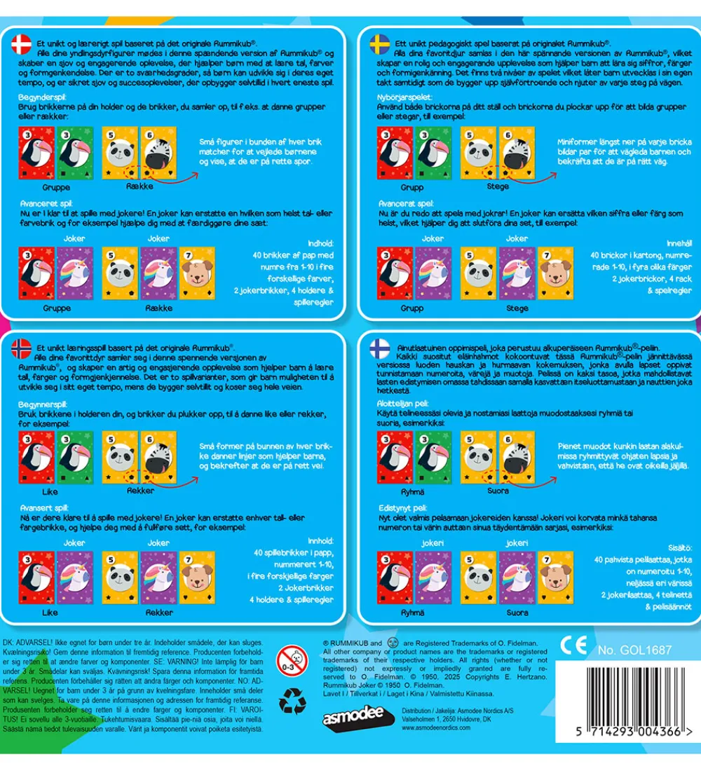 Asmodee Spil>Spil - Rummikub For Kids Nordic