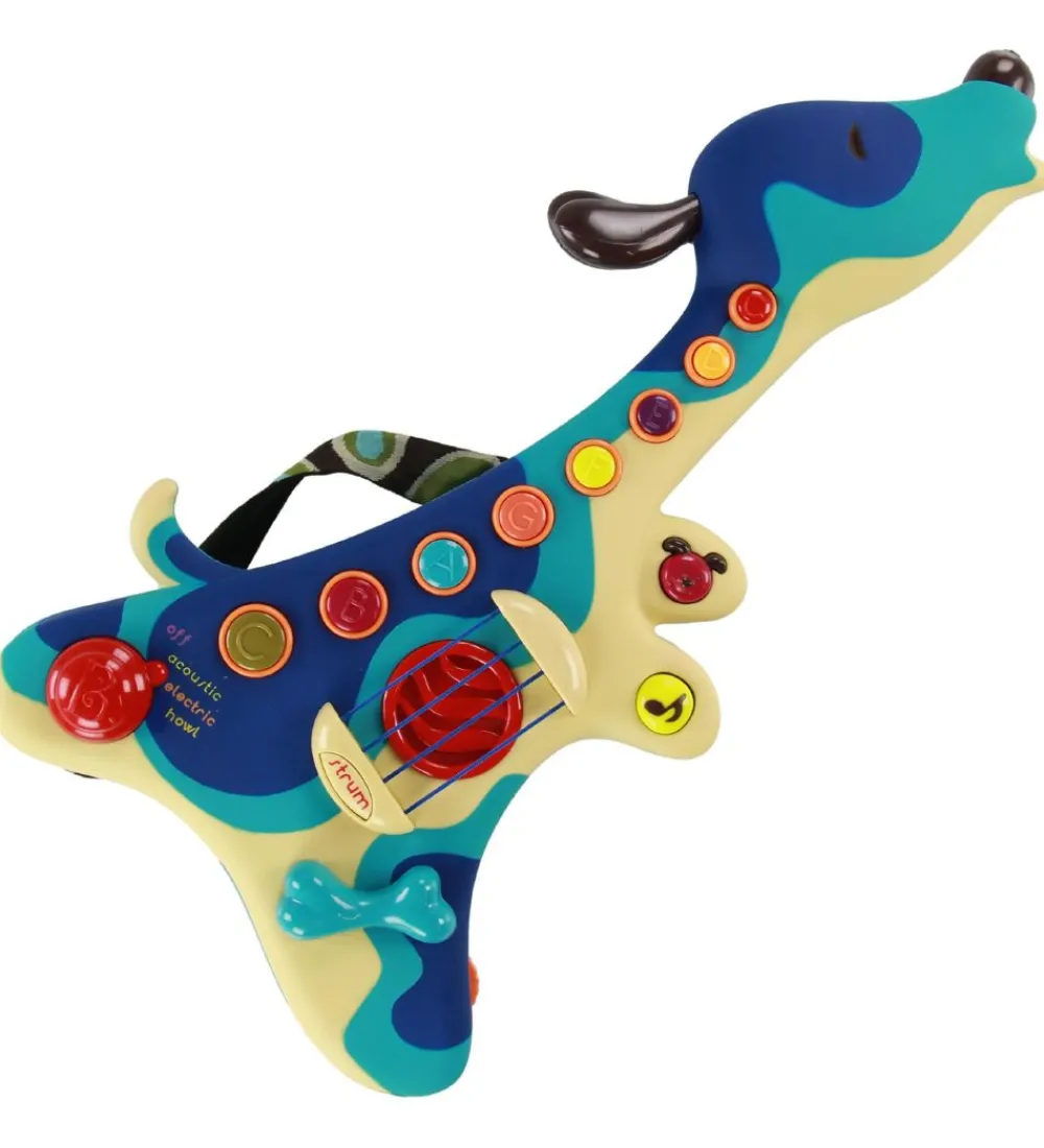 B. toys Musikinstrumenter>Guitar m. Lyd - Woofer - Blå