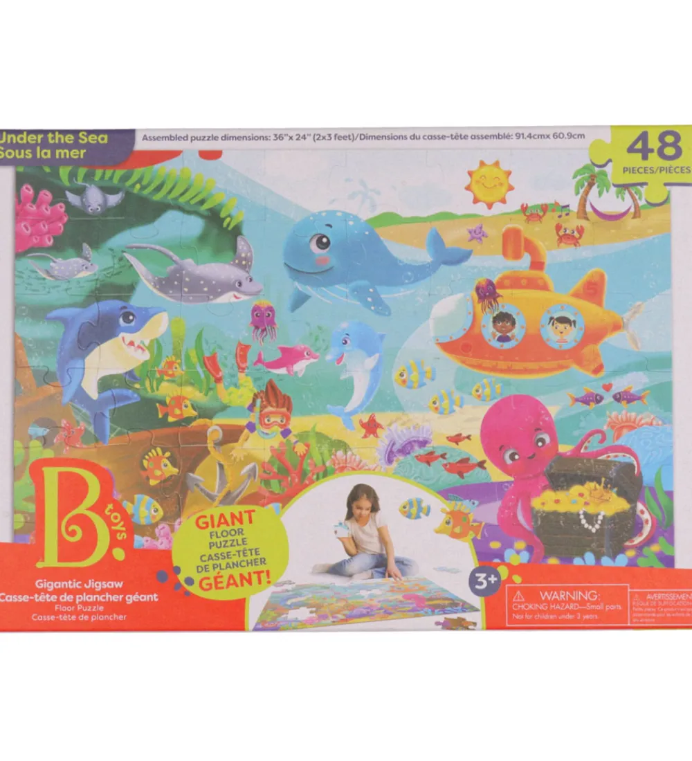 B. toys Puslespil>Gulvpuslespil - 48 Brikker - Under Havet