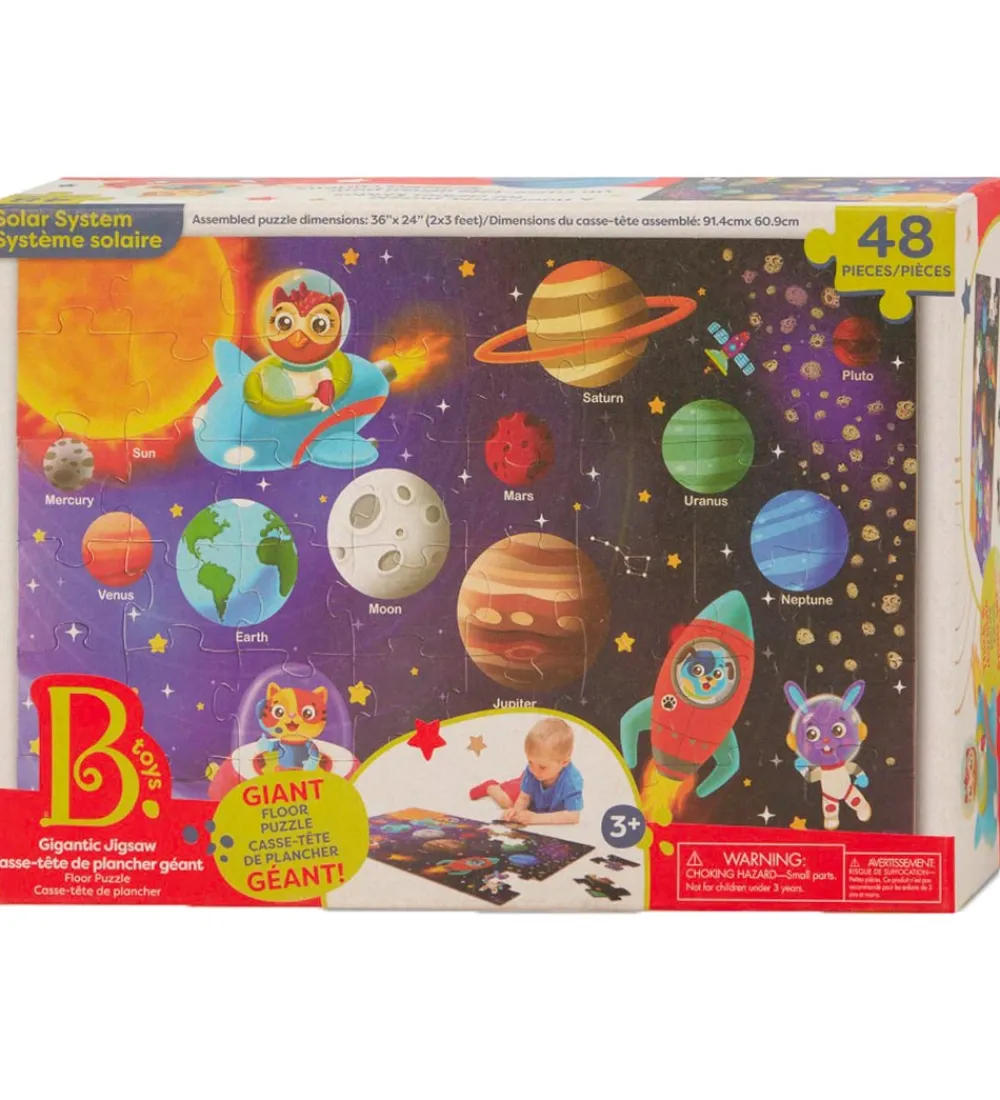 B. toys Puslespil>Gulvpuslespil - 48 brikker - Solsystemet