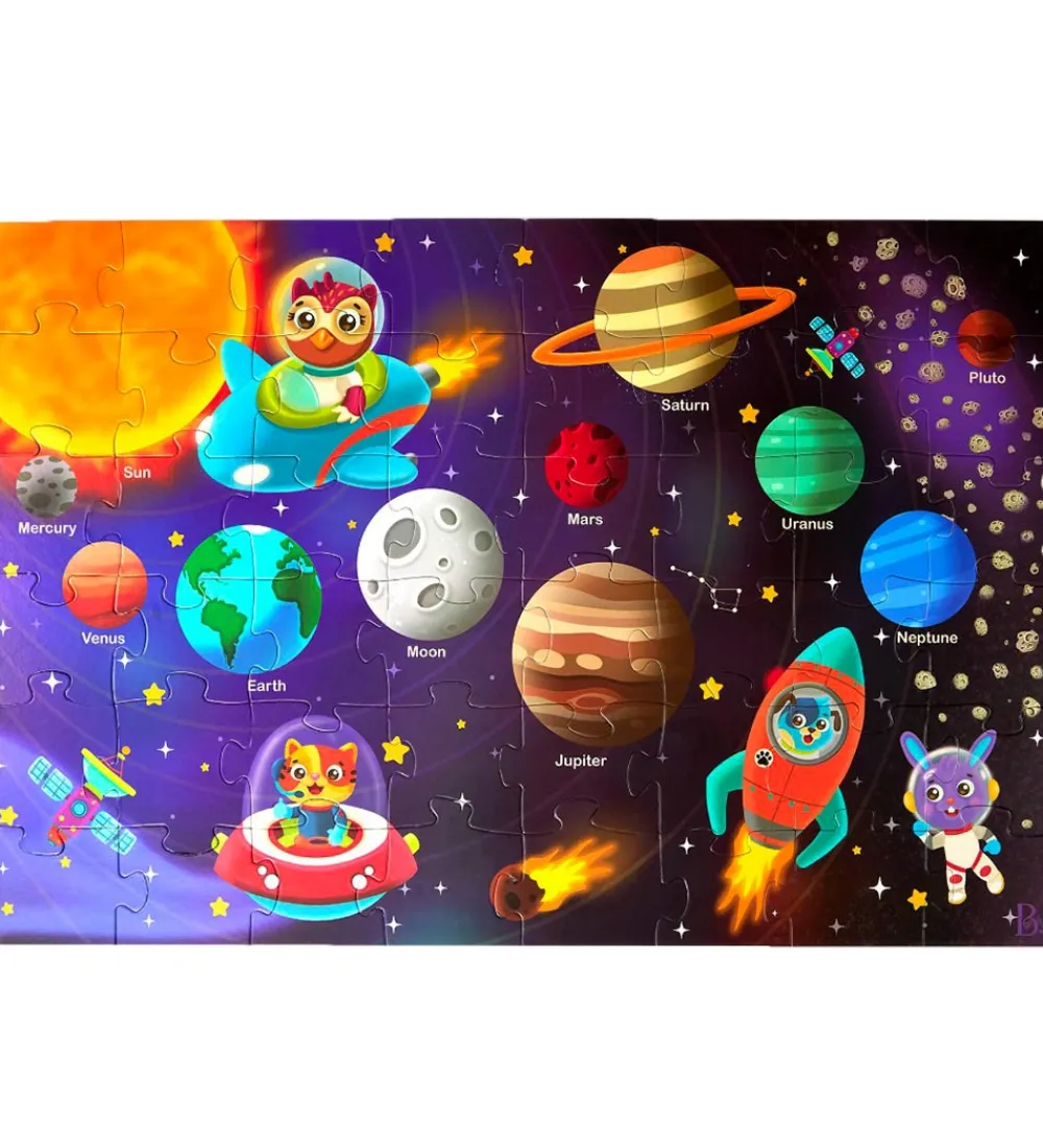 B. toys Puslespil>Gulvpuslespil - 48 brikker - Solsystemet