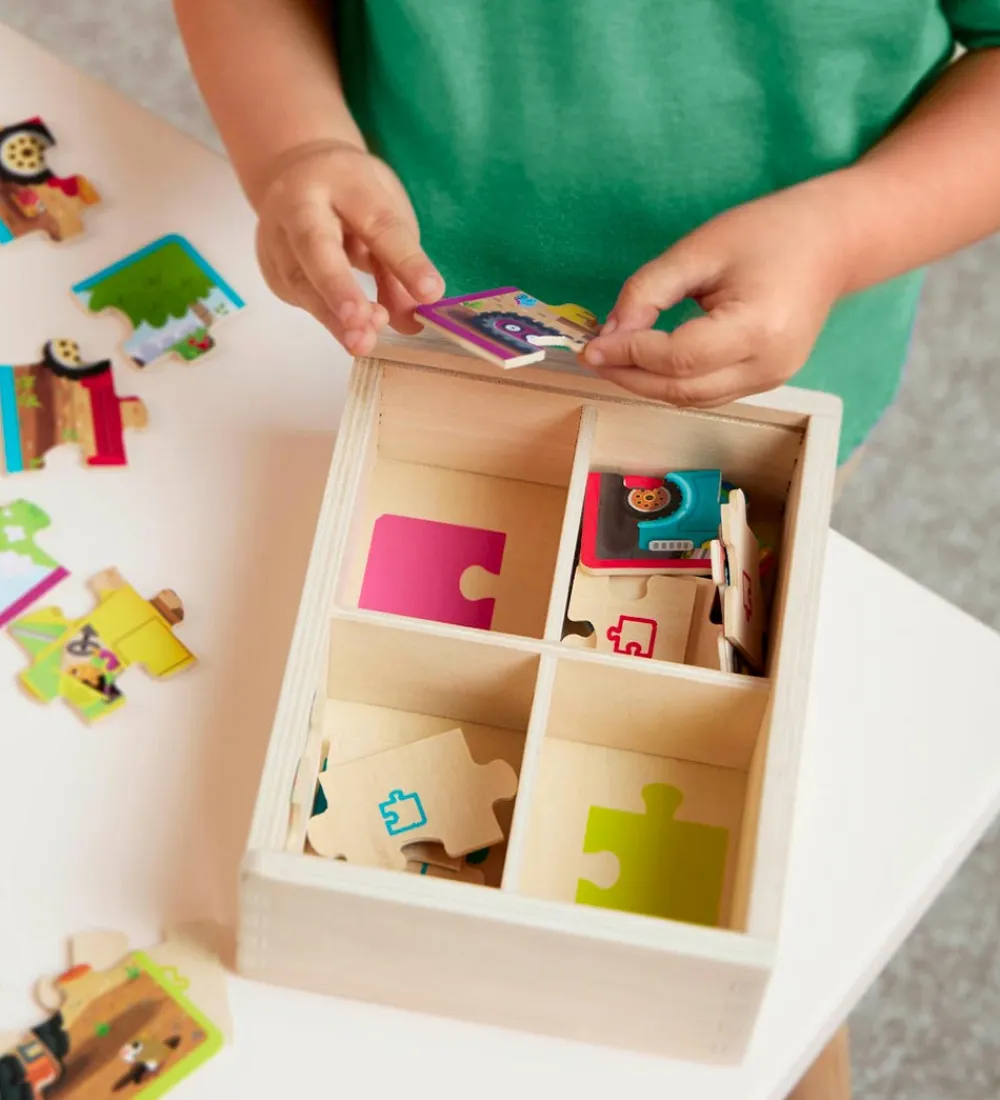 B. toys Puslespil>Puslespil - 4x12 - Arbejdskørertøjer