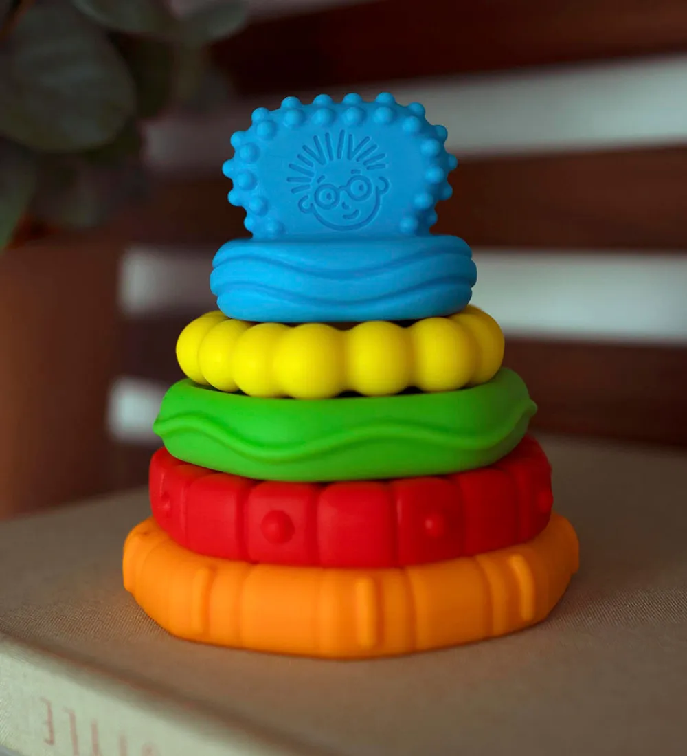 Baby Einstein Stablelegetøj|Bideringe>Stable- og Bidelegetøj - Stack & Teethe - Multi-te