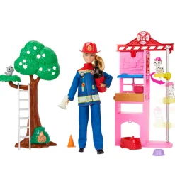 Barbie Dukker Og Tilbehør>Dukke - 30 cm - Career Fire Fighter Playset