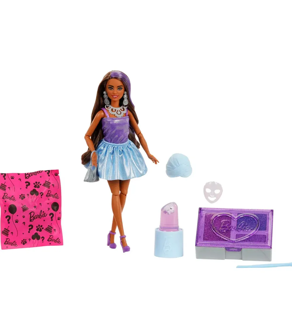 Barbie Dukker Og Tilbehør>Dukke - Glam Party Unboxed Purple Petite Doll