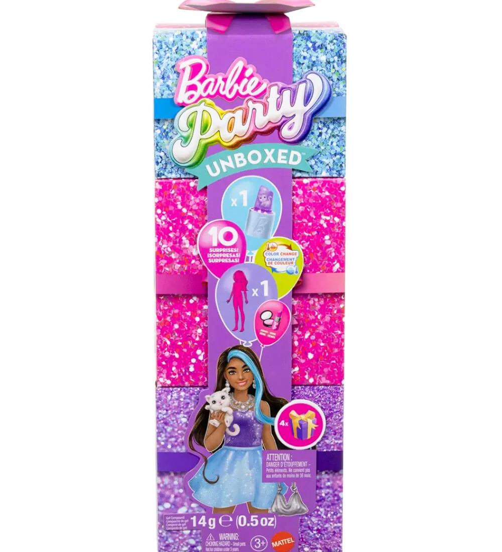 Barbie Dukker Og Tilbehør>Dukke - Glam Party Unboxed Purple Petite Doll