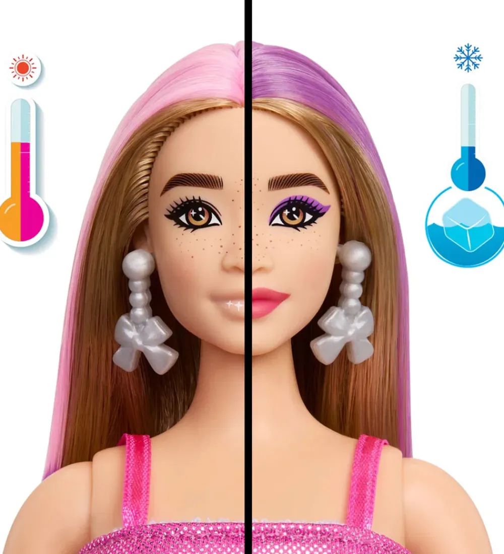 Barbie Figurer|Dukker Og Tilbehør>Dukke - Party Unboxed Pink Curvy Doll