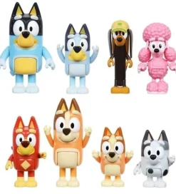 Bluey Figurer>Figurer - 8-pak - s Familie & Venner
