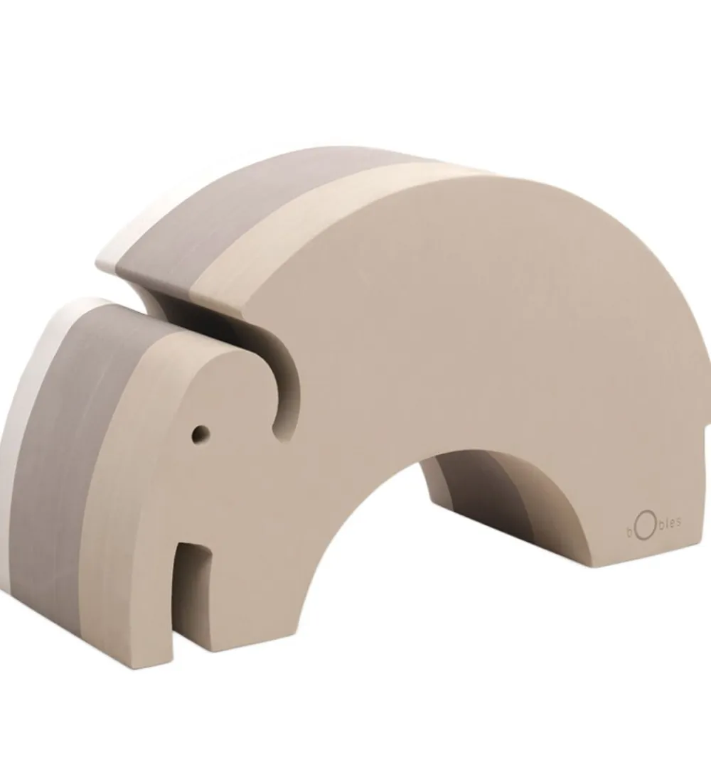 bObles Tumledyr|Motorisk Legetøj>Elefant - Stor - 55x21x31 cm - Sand Grey