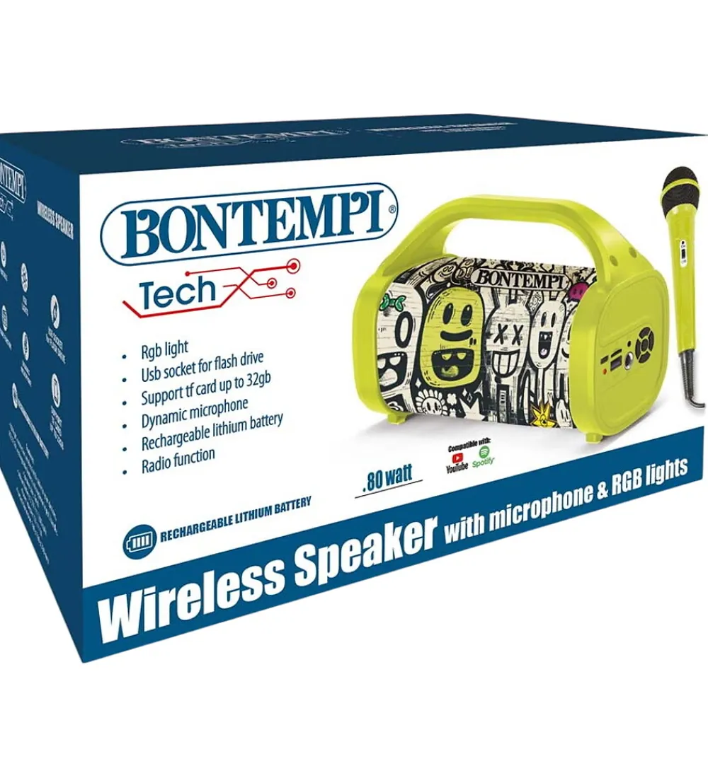 Bontempi Musikinstrumenter>Højtaler m. Mikrofon/Lys - Trådløs