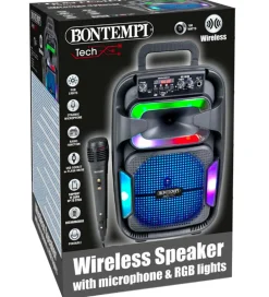 Bontempi Musikinstrumenter>Højtaler m. Mikrofon/Lys - 38 cm - Trådløs