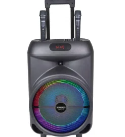 Bontempi Musikinstrumenter>Højtaler m. Mikrofoner/Lys - 87 cm - Trådløs - Trolley