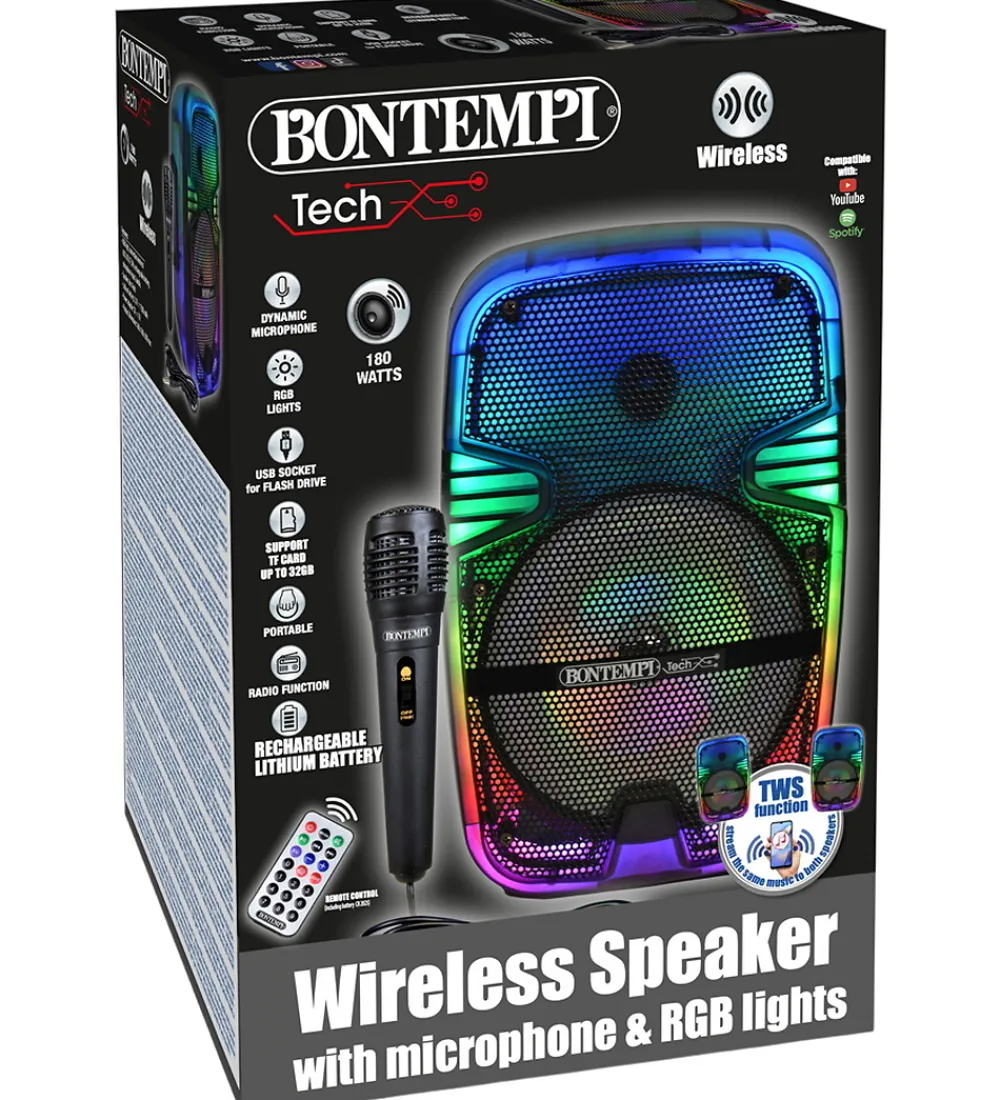 Bontempi Musikinstrumenter>Højtaler m. Mikrofon/Lys - Trådløs