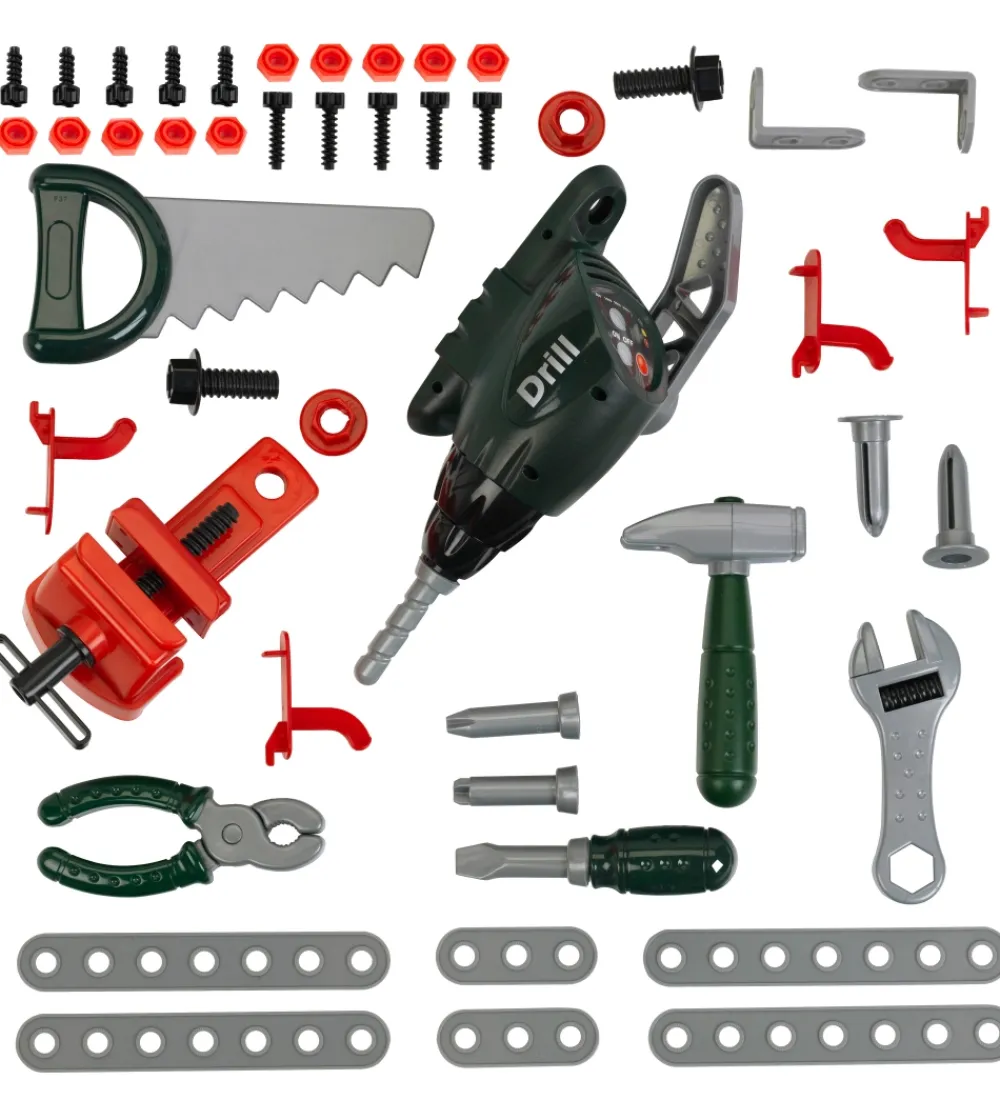 Bosch Mini Legeværktøj>Arbejdsbænk - Legetøj - 76 cm - Mørkegrøn/Sølv