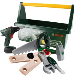 Bosch Mini Legeværktøj>Værktøjskasse m. Tilbehør - Legetøj - Mørkegrøn