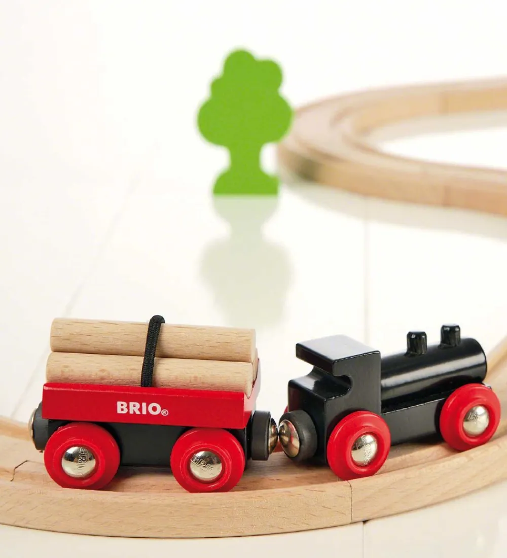 BRIO Brio>CLASSIC Togbane Sæt m. Skov - Rød/Sort 33042