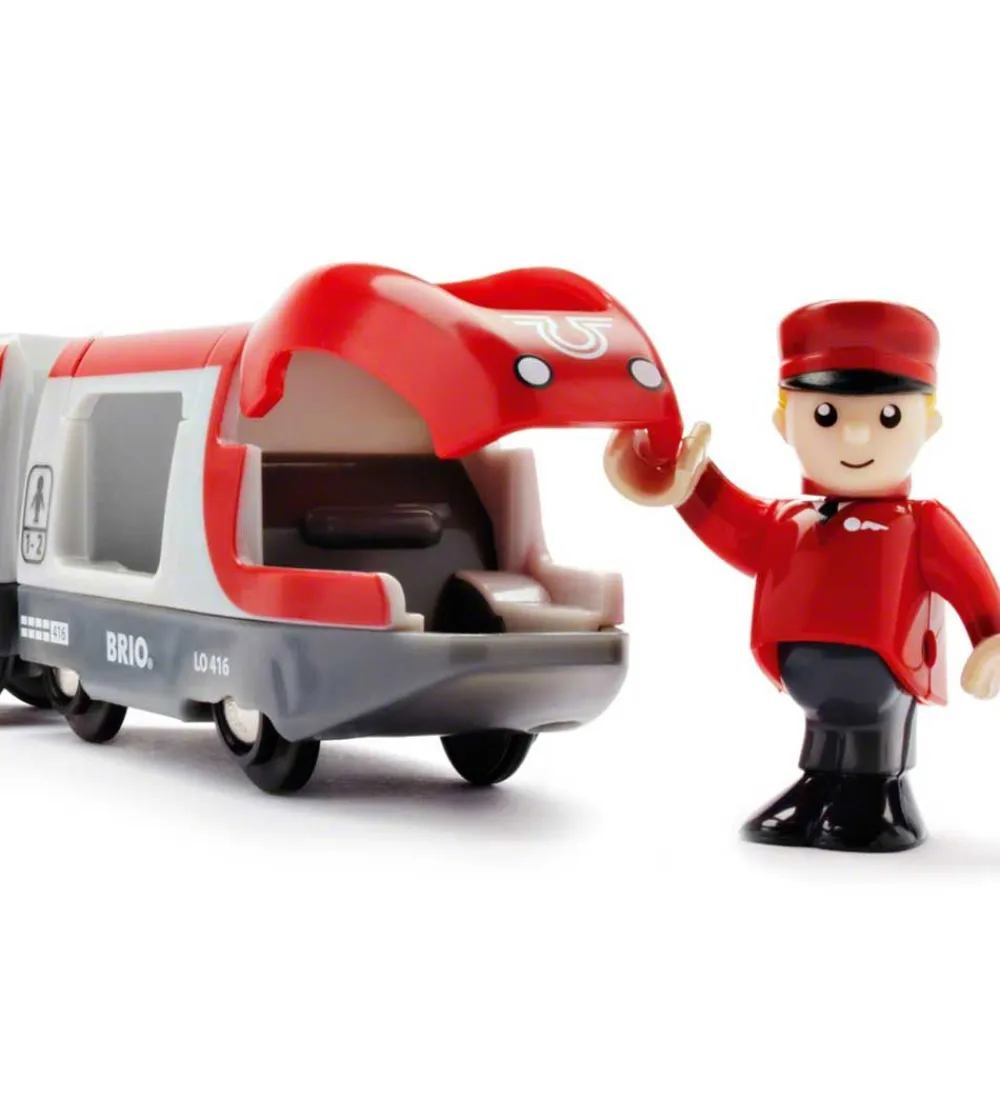 BRIO Brio>Passagertog - 5 dele - Rød/Hvid 33505