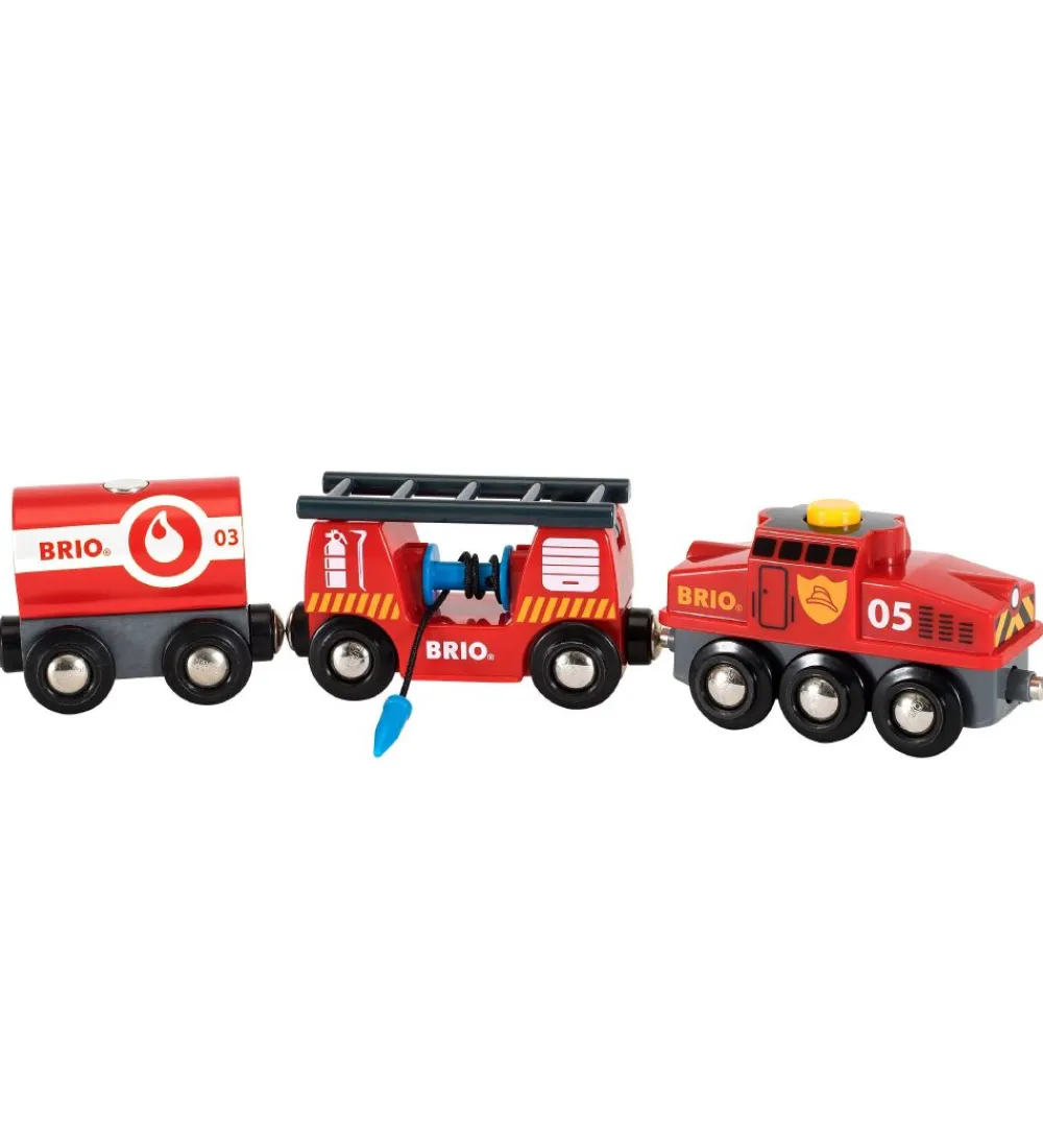 BRIO Brio>Redningstog - 24,2 cm - 4 dele - Rød 33844