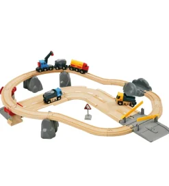 BRIO Brio>Tog- Og Vejbane Lodsesæt - 32 dele - Grå/Træ 33210