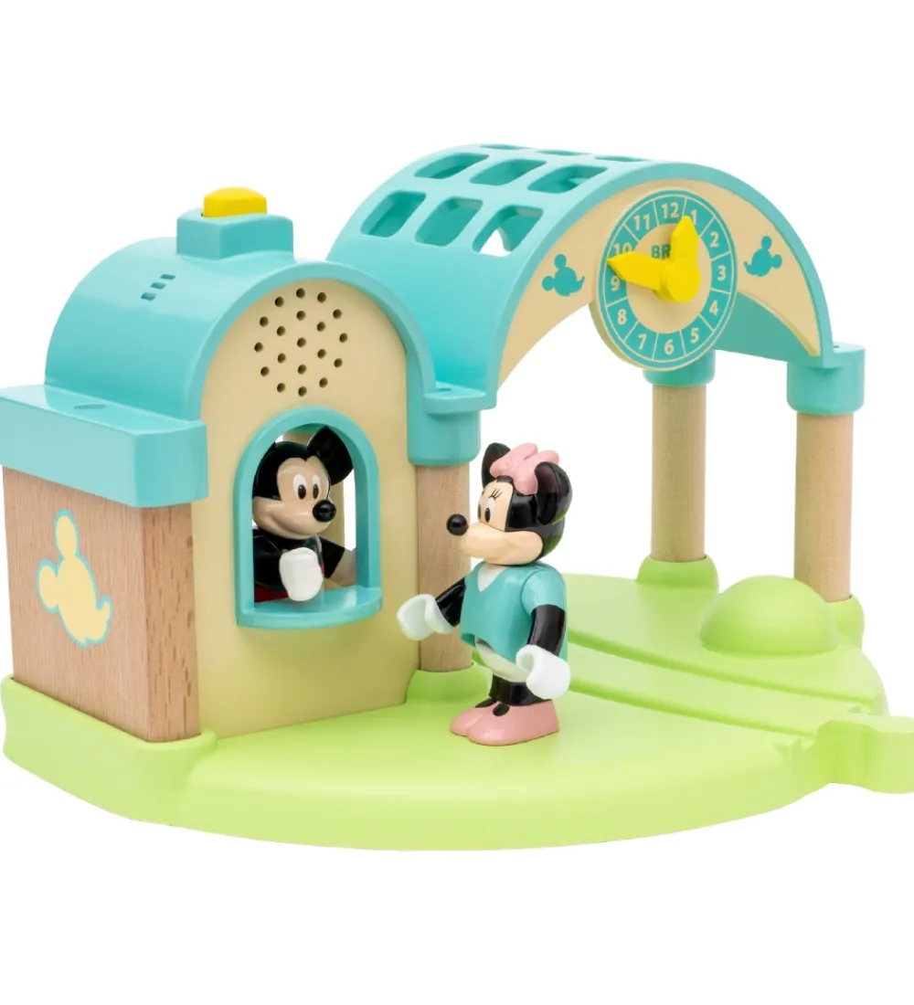 BRIO Brio>Togstation m. Mickey Mouse - 4 Dele - Lydoptager 32270