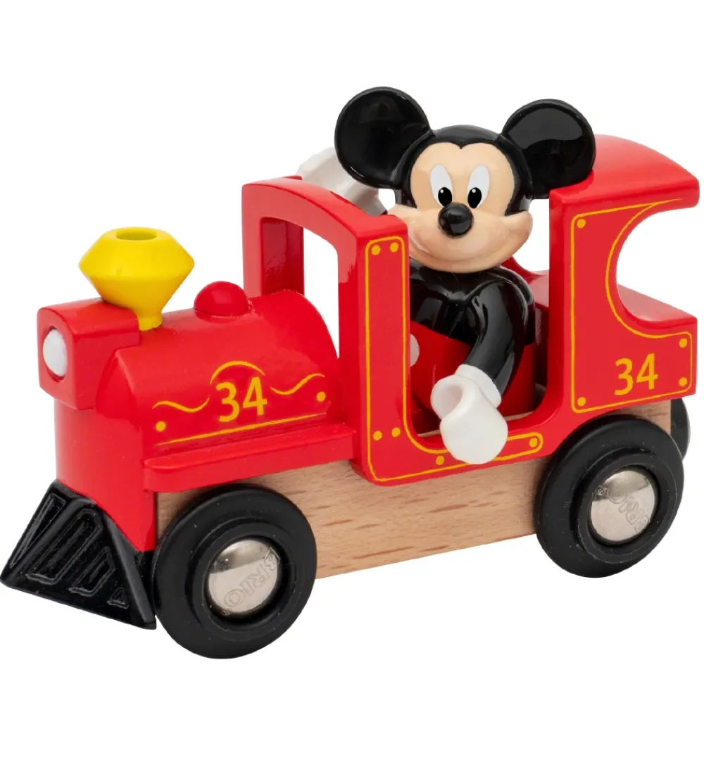BRIO Brio>Togstation m. Mickey Mouse - 4 Dele - Lydoptager 32270
