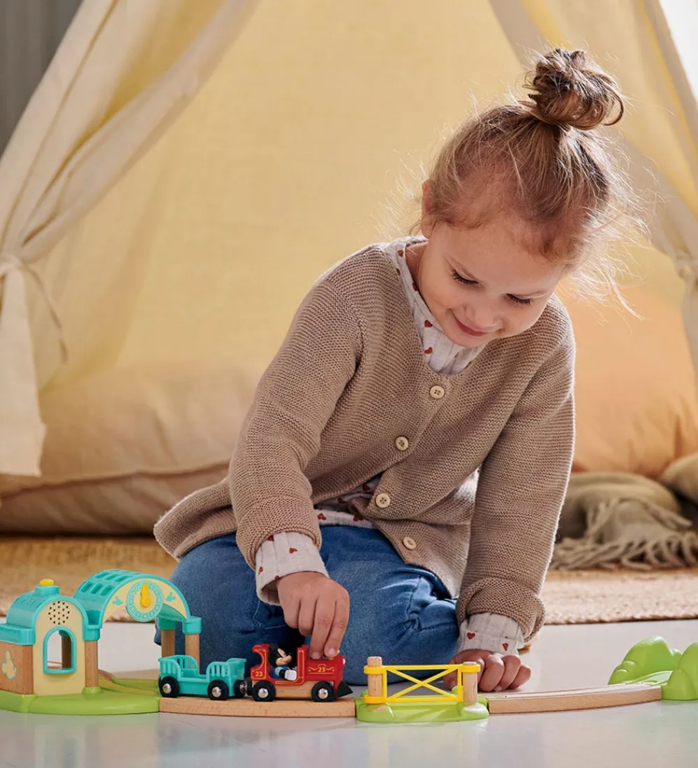 BRIO Brio>Togstation m. Mickey Mouse - 4 Dele - Lydoptager 32270