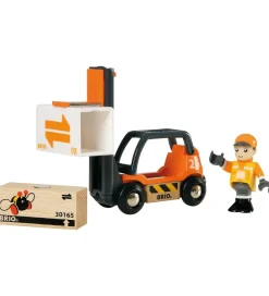 BRIO Brio>World Gaffeltruck m. Tilbehør - 9 cm - Orange/Sort 33573