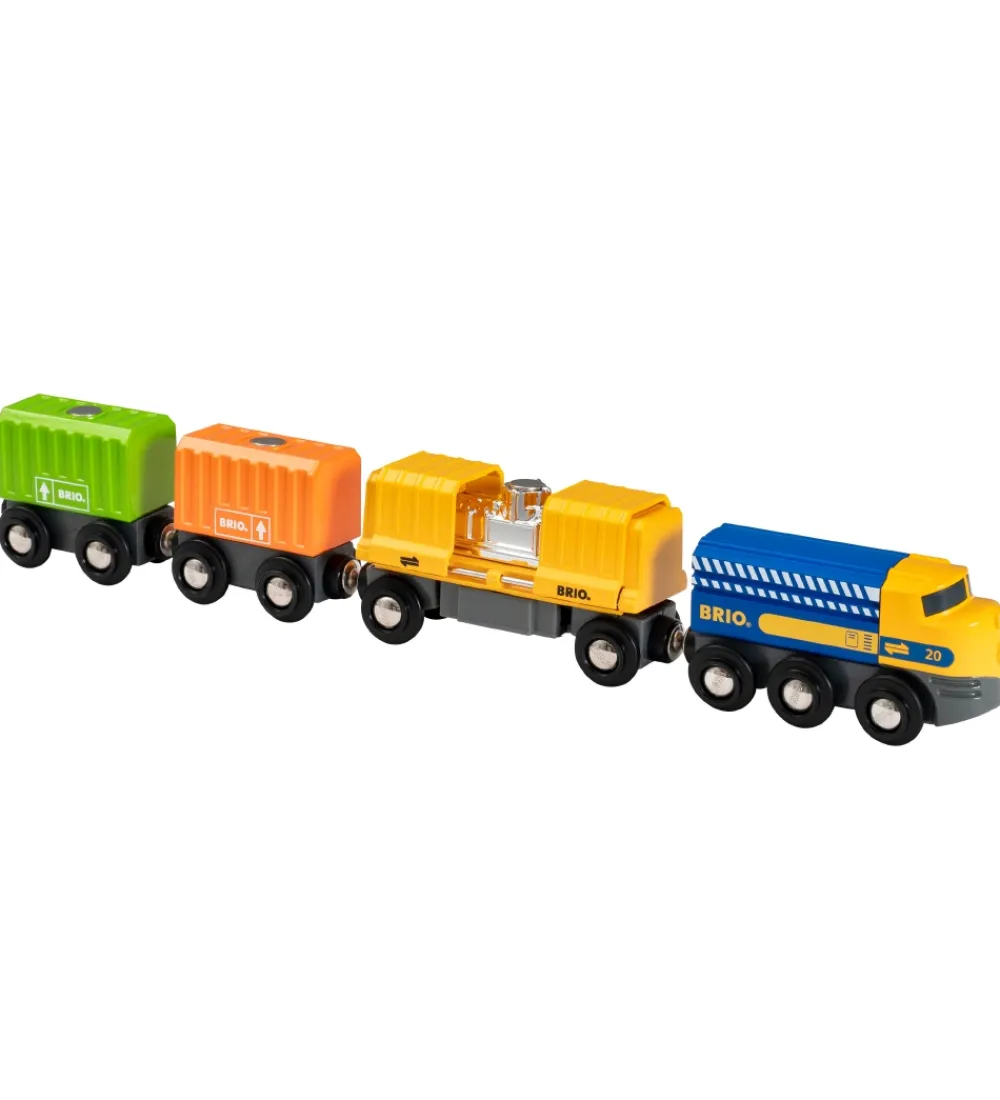 BRIO Brio>World Godstog m. 3 Vogne - Multifarvet 33982