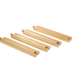 BRIO Brio>World Lige Skinner - 4 dele - Lang - Træ 33341